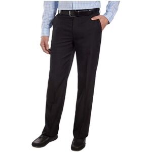 IZOD Men's Flat Front Straight Fit Black Dress Pant Size 40 X 30‎